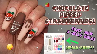 HARD GEL NAILS! | CHOCOLATE DIPPED 🍓'S | PRO PAINTS & NEW 'HEMA-FREE' GELS FROM BORN PRETTY!