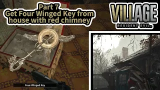 Resident Evil 8 - Part 7 Get Four Winged Key from house with red chimney