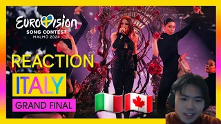 BRAVO Angelina Mango - La noia | Italy 🇮🇹 | Grand Final | Eurovision 2024 | CANADIAN REACTION