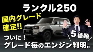 【速報】見えてきたランクル250の仕様。日本国内のグレード数がついに確定。５種類もある !?