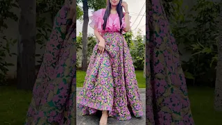 Trending organza lehanga cutting and stitching step by step DIY lehenga/ long dress/ frill lehenga