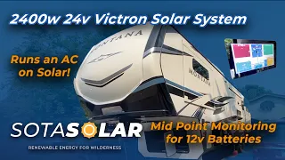 Keystone Montana 3791RD RV Solar System Install - 2400w Solar 24v Battery Victron Multiplus