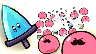 A Game Where You Are A Sword Cursor And You Must Fight Cute Pink Slimes With Mustaches -Cursor Blade