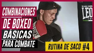 💣 Rutina Boxeo con Saco #4 ➤ Combinaciones de boxeo & golpes básicos en combate