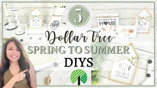 5 GORGEOUS *MUST TRY* DOLLAR TREE FLORAL DIY'S | QUICK & EASY DOLLAR TREE SPRING TO SUMMER DIYS 2023