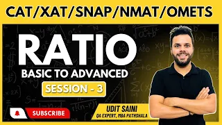 Ratio Session-III || Basic to Advanced || CAT & OMETs Preparation || CAT || By Udit Sir #cat_2023