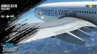 Test Flight  of iniBuilds Airbus A310 MSFS 2020 from Heathrow to Frankfurt - 4K - RTX 4080 | MSFS
