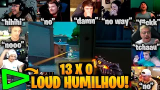 REAÇÃO DOS STREAMERS AO 13x0 DA LOUD HUMILHANDO A EG!