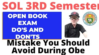 Du Sol 3rd Semester Obe Exam Important Instructions and Detials 2021 Ameeninfo