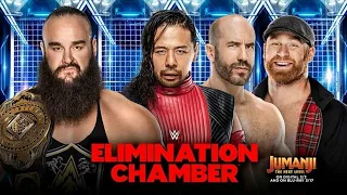 Braun Strowman Vs Nakamura, Cesaro & Zayn - Intercontinental Championship : WWE Elimination Chamber