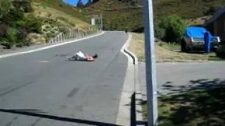 Down hill skateboard without shirt - First view