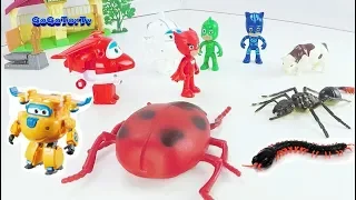 PJ Masks Toys vs Super Wings Toys, centipede and Monster Bugs Go Go Toys