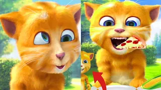 talking ginger funny video 🍒🍎🌶️ | talking ginger eating | talking tom | ginger cat |