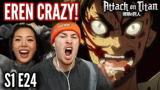 Eren MUST Kill Annie! | Attack on Titan Reaction S1 Ep 24