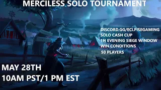 V Rising 28 May Merciless Solo Cash Cup Tournament - Rules + Rat Strategy  + Duos Cash Cup Announce