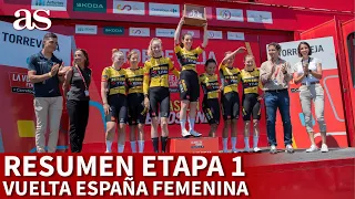 LA VUELTA ESPAÑA FEMENINA | ETAPA 1 Resumen y highlights: El JUMBO-VISMA golpea primero | AS