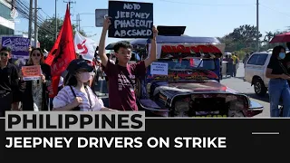 Philippine jeepney drivers stage strike over modernisation plan