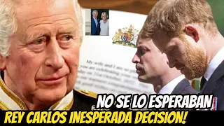 CONMOCIONADOS HARRY Y WILLIAM! El REY CARLOS TOMA INESPERADA DECISIÓN Que DA LA VUELTA al MUNDO HOY!