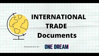 International trade documents |Supply chain| International business|