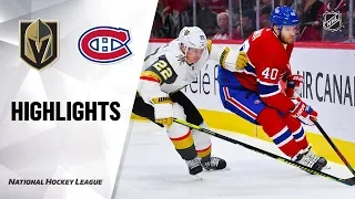 NHL Highlights | Golden Knights @ Canadiens 1/18/20