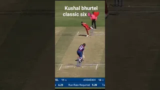 kushal bhurtel classic six against oman #cricket #can #nepalvsuae  ❤️❤️🇳🇵