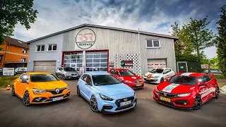 i30N vs Type-R vs Megane RS vs Cupra R - Ultimate Nurburgring Hot Hatch Test