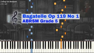 Beethoven - Bagatelle Op 119 No 1 in G Minor | ABRSM Grade 5 | Piano Synthesia