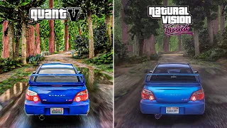 GTA V: QuantV vs NaturalVision Evolved - 4K Graphics Comparison - Ray Tracing PC Gameplay - 2021 MOD