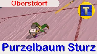 Oberstdorf Sturz mit Purzelbaum ❄️ SkiJumping 2021