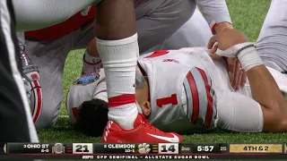 Ohio State QB Justin Fields Takes HUGE Hit vs Clemson | 2021 College Football