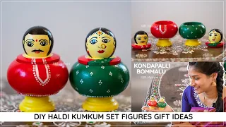 DIY Kondapalli Bommalu style Haldi Kumkum set for your Pooja or Gifts for friends and Family