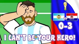 😲0-3 ARGENTINA vs CROATIA!😲 Messi Can't Be Argentina’s Hero! (Caballero Kick Parody  Highlights)