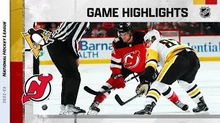 Penguins @ Devils 1/22 | NHL Highlights 2023