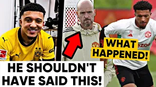 Jadon Sancho Speaks Out! What Really Went Down Between Him & Ten Hag at Man United?