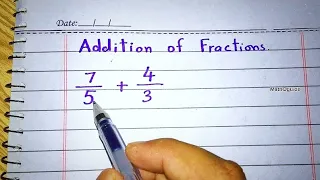 How to Add Fractions with different Denominators | Fractions basics | MathoGuide