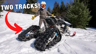 We Built a Snowmobile With Two Tracks! Will it work?