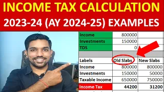How to Calculate Income Tax 2023-24 (AY 2024-25) | Tax Calculation EXPLAINED in Hindi