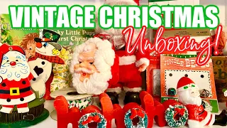 MY VINTAGE CHRISTMAS DECOR COLLECTION UNBOXING! All My Thrifted & Gifted Christmas Treasures! Part 1