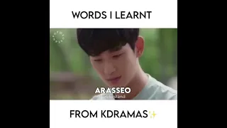 words i learn from kdrama korean language (part 1) #kdrama#korea#shorts