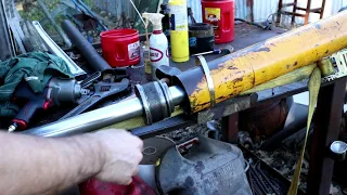 Hydraulic Cylinder Disassembly Repack Rebuild Install FAST!