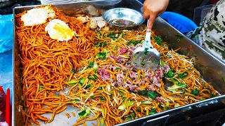 Popular street food, fast cooking VS nonstop orders, Cambodian street food, Tuol Tumpoung Phnom Penh