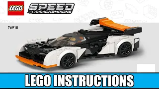 LEGO Instructions | Speed Champions | 76918 | McLaren Solus GT & McLaren F1 LM (Book 1)