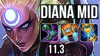 DIANA vs PANTHEON (MID) | 8/0/6, 2.2M mastery, 900+ games, Legendary | JP Diamond | v11.3