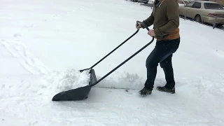 Первый снег 2018. Скрепер для уборки снега от производственной компании Альт-Пласт.