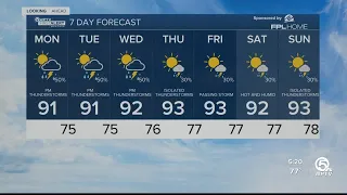 WPTV First Alert Weather forecast, morning of June 12, 2023