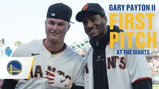 Gary Payton II Makes a SOLID First Pitch for the Giants!