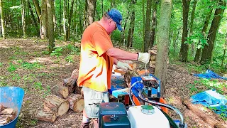 Splitting/stacking white oak & maple w/Eastonmade Ultra & 4-Way