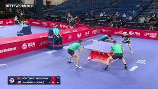 Joao M./Tiago A. vs Juan L./Gustavo G. | 2021 World Table Tennis Championships Finals | MD | R64