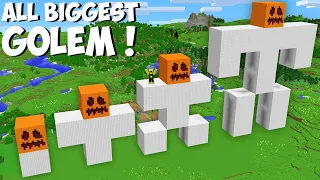 Why did I SPAWN ALL THE BIGGEST IRON GOLEMS in Minecraft ! NEW IRON GOLEM !