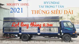 Xe tải HYUNDAI 7 tấn thùng dài 6.3m, Xe tải Mighty 110XL thùng dài 6.3m, Xe Hyundai thùng siêu dài.